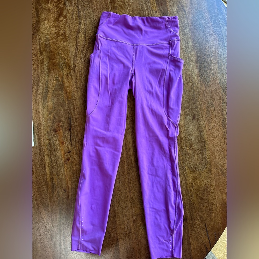 Purple lululemon high rise tights 25